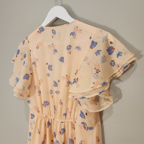 The Nines By Hatch Flutter Sleeve Maternity Dress Easter Spring - Size S - Picture 4 of 7